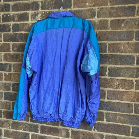 McGregor 1990s Womens Track Jacket Windbreaker  Size L (Small Stain) - Picture 5 of 10